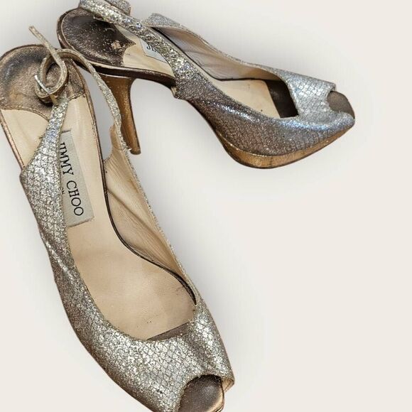 Jimmy Choo Sparkly Heels SZ 9 - Picture 7 of 7